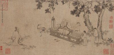 Laozi Deliving the Daodejing (bläck på papper) av Ming Dynasty Chinese School