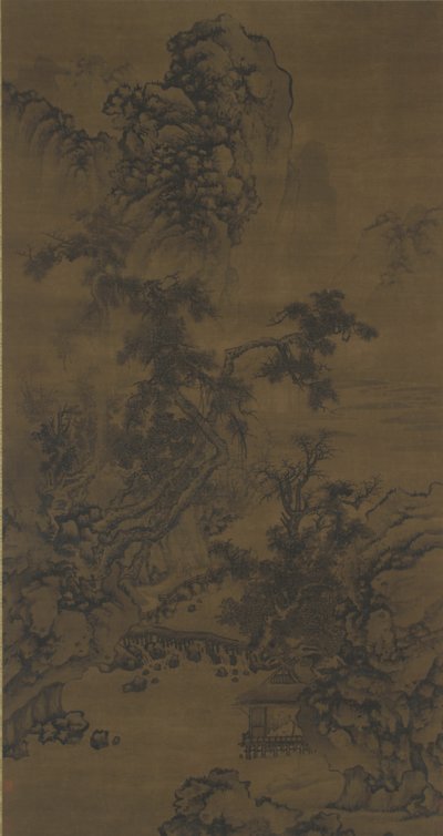 Lyssnar på Pines in a Riverside Pavilion av Ming Dynasty Chinese School