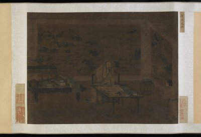 Man som rengör sitt öra av Ming Dynasty Chinese School