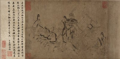 Nymf av Luo River (bläck på papper) av Ming Dynasty Chinese School
