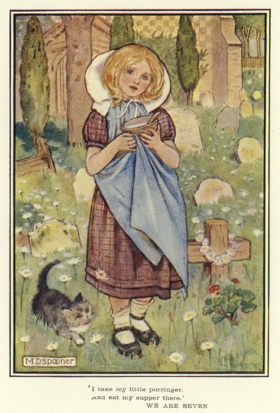 We Are Seven (färg litho) av Minnie Didbin Spooner