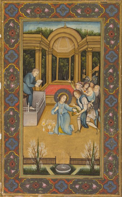 Jesus bland läkarna i templet, ca. 1760. av Mir Kalan Khan