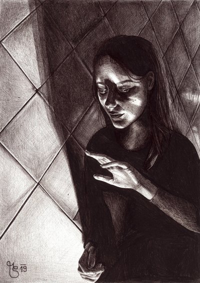 Kvinnan i den skimrande skuggan av Mirjam Schrei