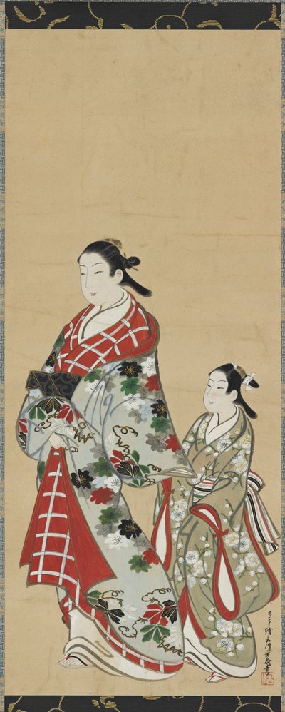 Yudokoro plan d att r tur rs dy skallig, Edo Pelliot d, 1615-1868. av Miyagawa Choki