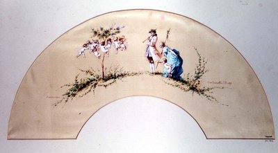 Design för en fläkt av Mme. Callamatta