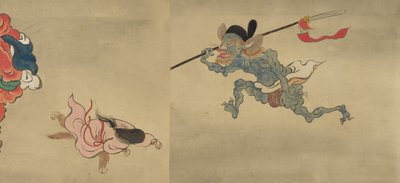 Kopia av Night Parade of One Hundred Demons från Shinjuan Collection, 1700-talet. av Mochizuki Gyokusen