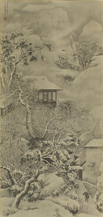 Snölandskap av Mochizuki Gyokusen