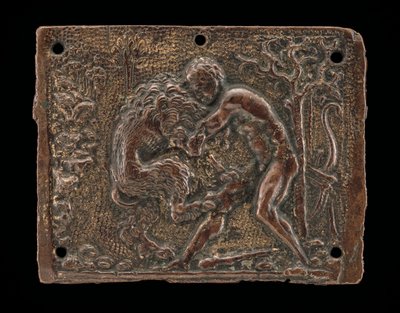 Hercules and the Nemean Lion, sent 1400-tal - tidigt 1500-tal. av Moderno