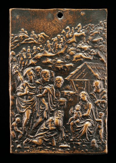 The Adoration of the Magi, sent 1400-tal - tidigt 1500-tal. av Moderno