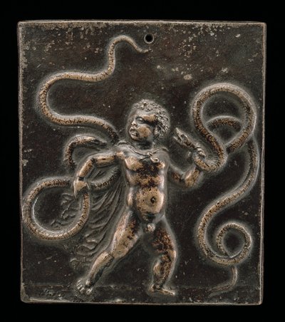 Spädbarnet Hercules ströp ormarna, sent 1400-tal - tidigt 1500-tal. av Moderno