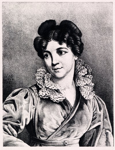 Porträtt av grevinnan Praskovya Petrovna Kutaisova 1784-1870, 1827 av Modest Dmitryevich Rezvoy