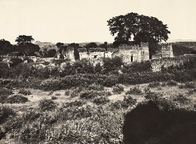 Att bygga ett imperium i den fascistiska tidsåldern: kung Fasiladas slott i Gondar, Etiopien, 1936-05-09 (s/v foto) av Modestino Baldinetti