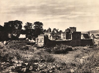 Att bygga ett imperium i den fascistiska tidsåldern: kung Fasiladas slott i Gondar, Etiopien, 1936-05-09 (s/v foto) av Modestino Baldinetti