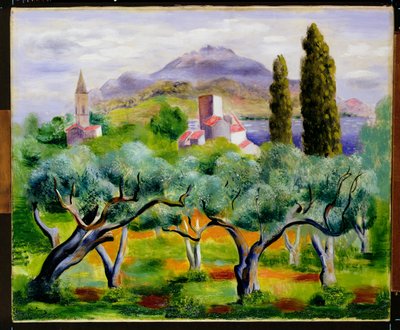 Landskap, ca 1920 av Moise Kisling