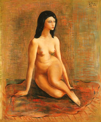 Sittande naken; Nu Assis av Moise Kisling