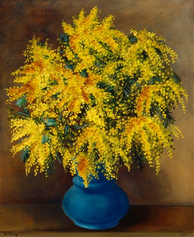 Vase of Mimosas; Vase de Mimosas av Moise Kisling