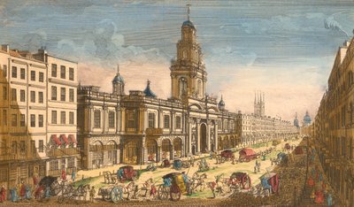 Utsikt över Royal Exchange, London, 1751 av Moithey Lainee
