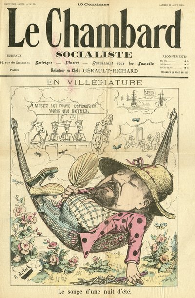Illustration av Moloch (1849-1909) för omslaget till Le Chambard Socialiste av Moloch
