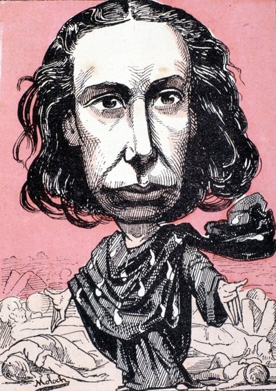 Louise Michel (1830-1905) av Moloch - i "" Trombinoscope"" från 1800-talet. av Moloch