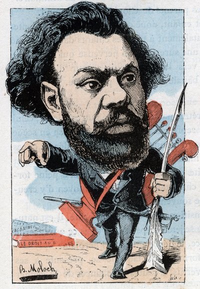 Porträtt av Clovis Hugues (1851-1907), fransk poet och politiker av Moloch