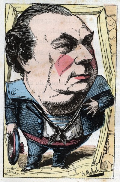 Porträtt av Francois Dumaine (1831-1893), fransk komiker av Moloch