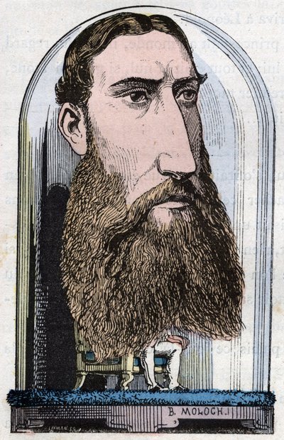 Porträtt av Leopold II, Belgarnas kung (Louis Philippe Marie Victor), prins av Belgien, hertig av Sachsen, prins av Sachsen-Coburg-Gotha, hertig av Brabant av Moloch