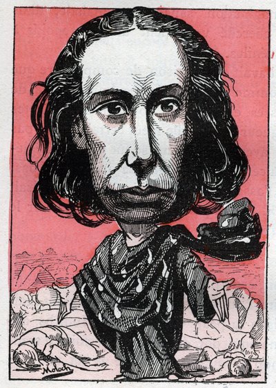 Porträtt av Louise Michel (1830-1905), lärare, arbetaraktivist, anarkist, med smeknamnet "Louve Rouge"" av Moloch