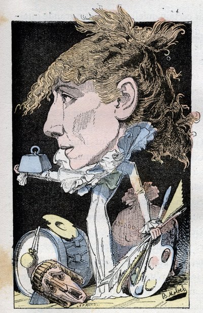 Porträtt av komikern Henriette Rosine Bernard dit Sarah Bernhardt (1844-1923) av Moloch