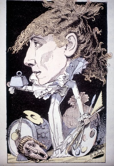 Tecknad film av Henriette Rosine Bernard aka Sarah Bernhardt av Moloch