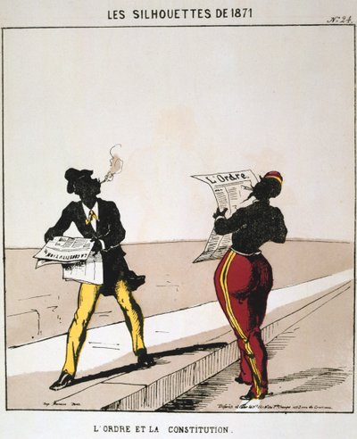 Orden och konstitutionen, 1871. från serien Les Silhouettes de 1871. Pariskommunen, 1871. av Moloch