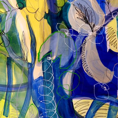 Livfull abstrakt blomning av Monika Riethmueller
