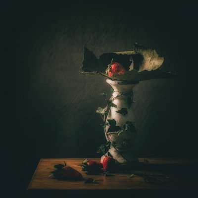 Moody Strawberry-sockel av Monique van Velzen