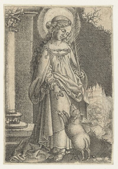 Saint Agnes av Monogrammist AC