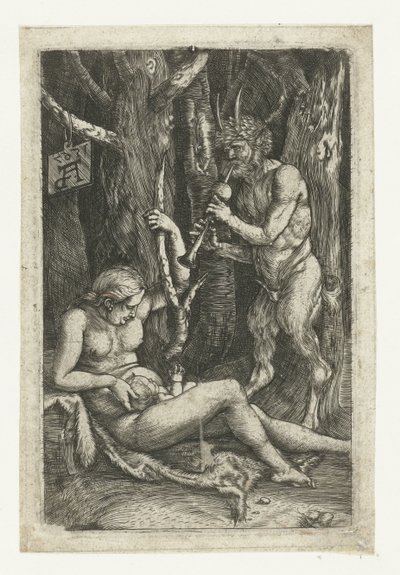 Satyrfamiljen av Monogrammist AD