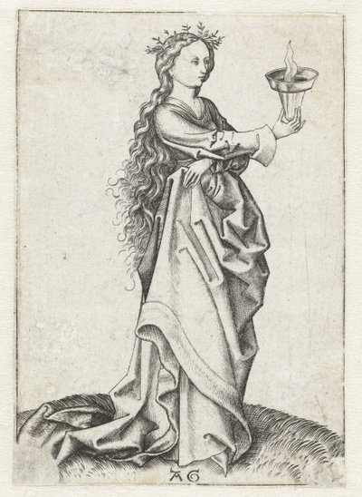 Den tredje visa jungfrun Five Wise and Five Foolish Virgins (serietitel) av Monogrammist AG