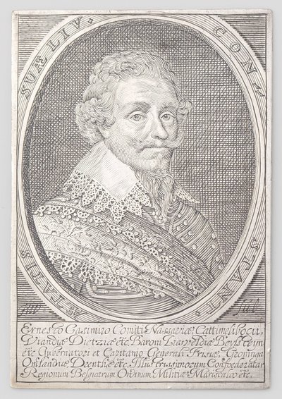 Porträtt av Ernst van Nassau av Monogrammist HW