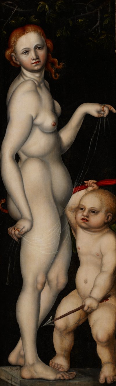 Venus och Amor, ca 1529 av Monogrammist H. B.