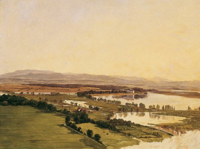 Landskap med slottet Inzersdorf (mot Anninger) av Monogrammist J.P.
