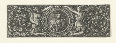 Fris med porträtt av Maximilian I i en medaljong av Monogrammist LB (Nederlanden)