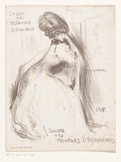 Inbjudan till en utställning med verk av Henri Fantin Latour på Grand Palais av Monogrammist MF (Frankrijk)