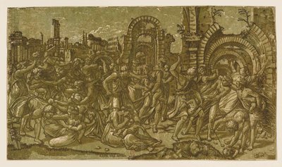 Massakern på de oskyldiga efter Raphael, 1544. av Monogrammist NDB