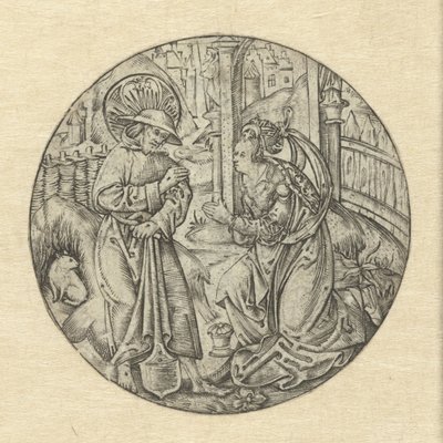 Kristus visar sig för Maria Magdalena Noli me tangere av Monogrammist S