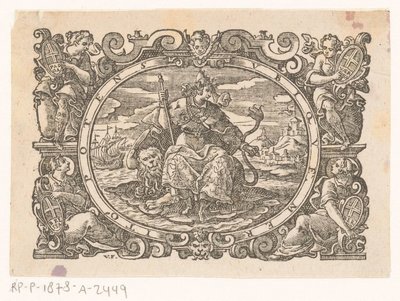 Stadsjungfrun av Venedig av Monogrammist VF (graveur)