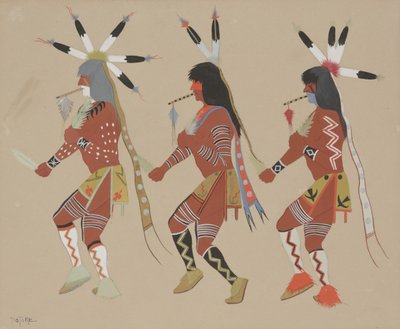 Indisk ceremoni, ca 1933 av Monroe Tsatoke