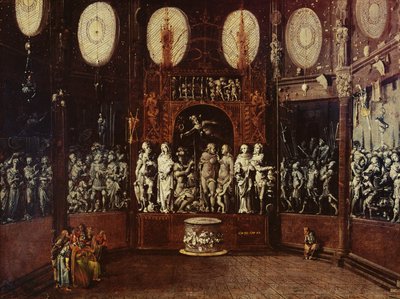 Jerobeam i de hedniska gudarnas tempel av Monsu Desiderio