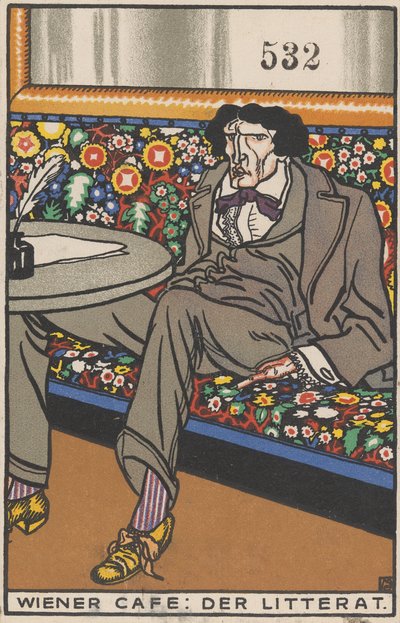 Wiencafé: Bokstävernas man Wiencafé: Der Litterat, 1911. av Moritz Jung