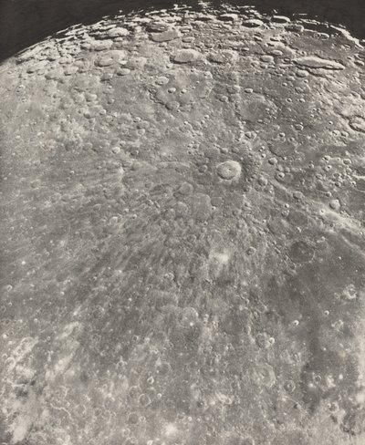 Månfotografi Tychos strålning - stigande fas, 1899 (foto) av Moritz & Puiseux Pierre Henri (1855 1928) Loewy