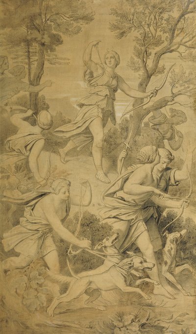 Diana med sina kamrater av Moritz Ludwig von Schwind