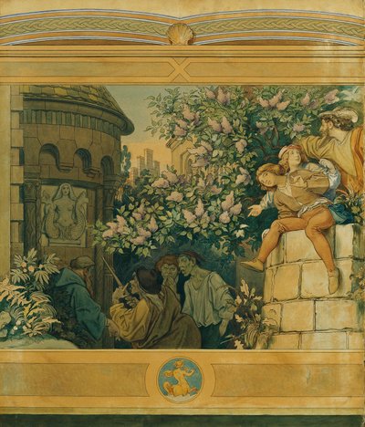 Den vackra Melusine: VI. De onda tungorna av Moritz Ludwig von Schwind