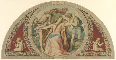 Tre pojkar räddar den förtvivlade Pamina från självmord, 1864. av Moritz Ludwig von Schwind